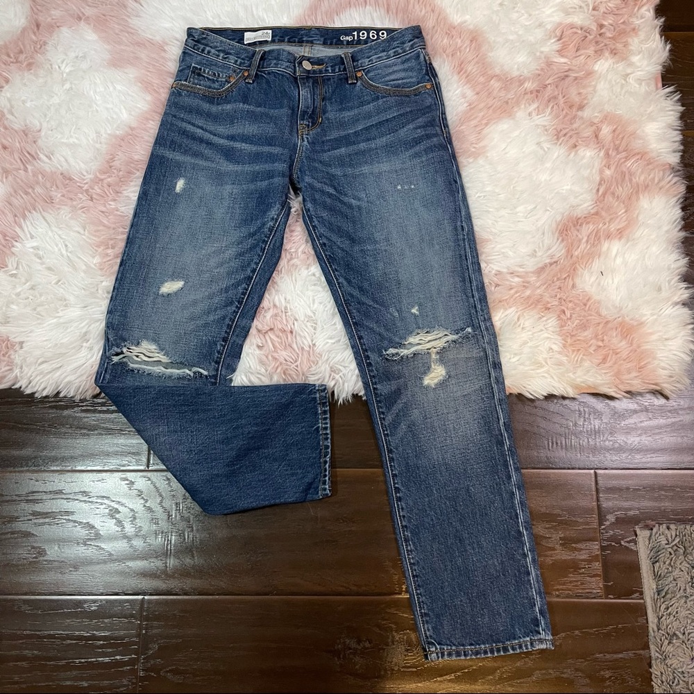Gap sexy boyfriend distressed jeans women size 24R